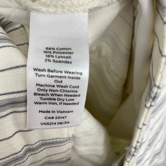 Talbots Pants Women’s 16 Straight Ankle Jean Hillside Stripe Classic Traditional - Picture 6 of 11